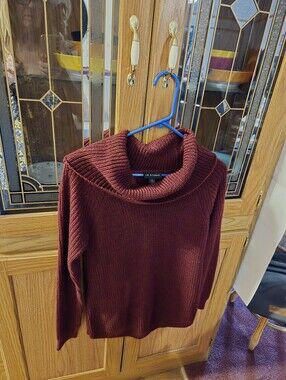 I.N. Studio Burgundy Cowl Neck Sweater